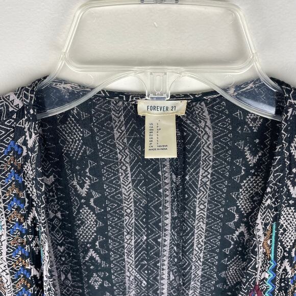 Forever 21 Fringe Open Front Cardigan Kimono - Picture 4 of 4